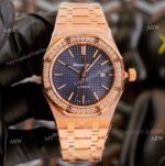 High Quality Replica Audemars Piguet Royal Oak 41mm Blue Face Rose Gold Watch